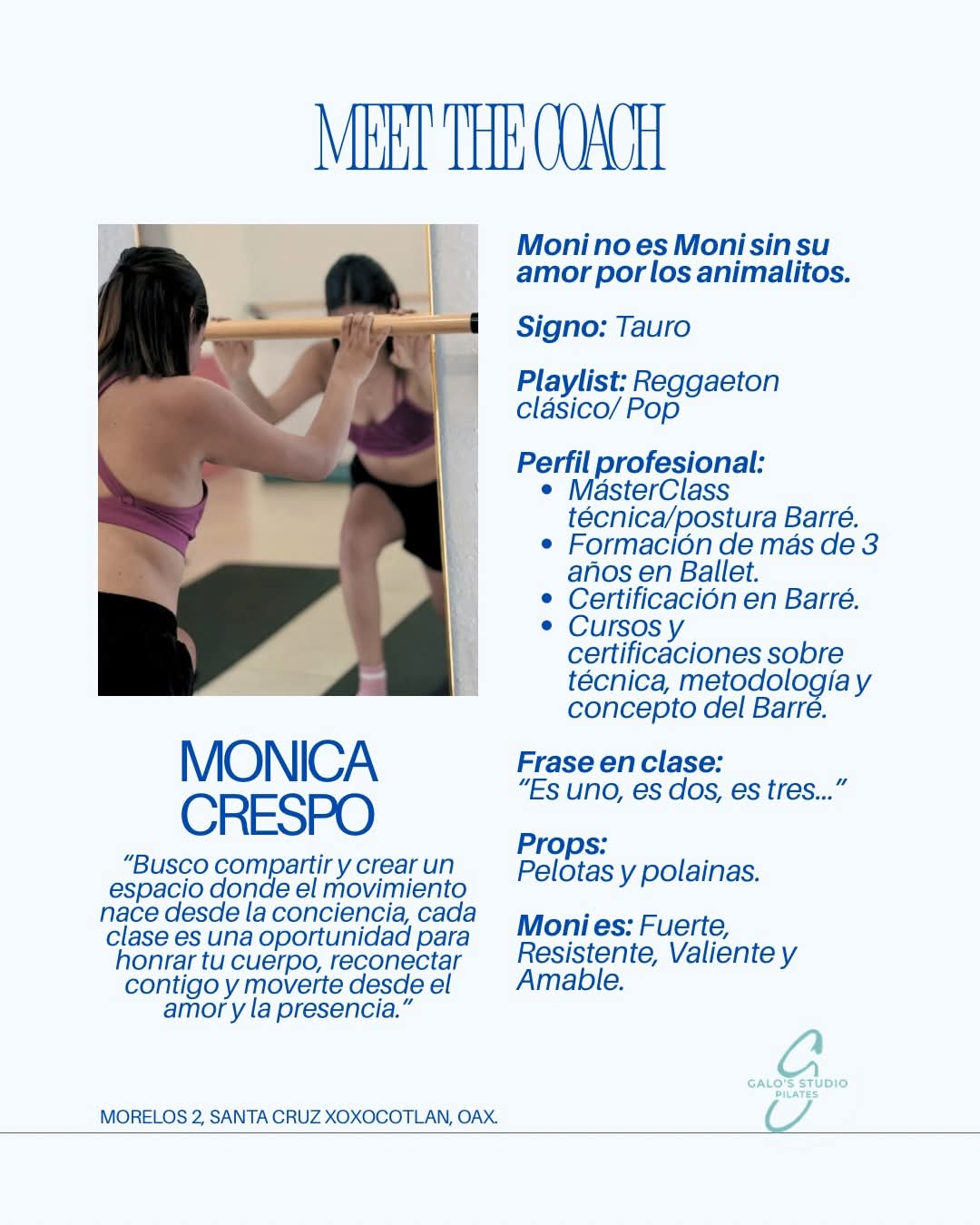 Informacion de Mónica Crespo